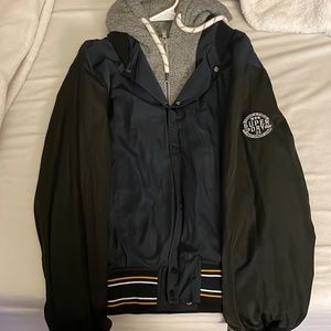 Super dry half hoodie bomber jacket